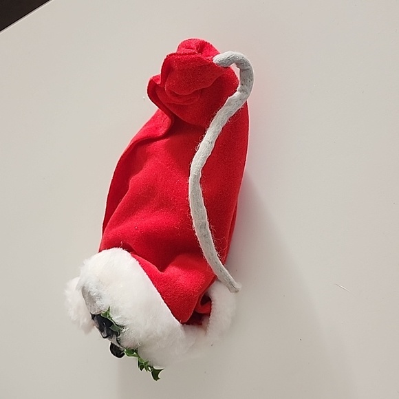 Vintage Annalee Christmas Mouse in Velour Santa Hat 1989 – 7” Holiday - Picture 4 of 9